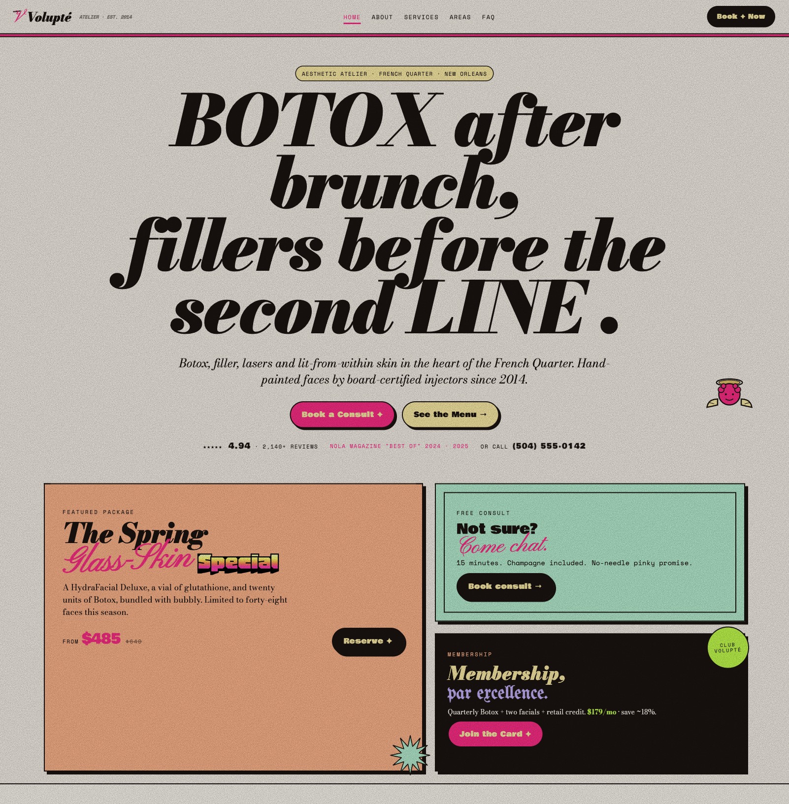 Volupté Aesthetic Atelier (Maximalist French Quarter) template preview
